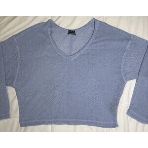 Urban Outfitters Sweater Womens S Crop V neck Long Sleeve Oversized Loose Knit